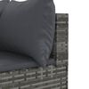 vidaXL Set Divani da Giardino 6 pz con Cuscini in Polyrattan Grigio