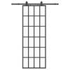vidaXL Porta Scorrevole con Ferramenta Nera 76x205 cm in Vetro ESG