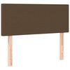 vidaXL Letto a Molle Materasso e LED Marrone Scuro 80x200cm in Tessuto