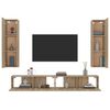 vidaXL Set di Mobili Porta TV 4 pz Rovere Sonoma in Legno Multistrato