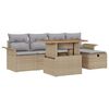 vidaXL Set Divano da Giardino 6 pcs Beige polyrattan