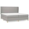 vidaXL Giroletto a Molle con Materasso Grigio Chiaro 200x200cm Tessuto