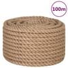 vidaXL Corda in Juta 100% 20 mm 100 m