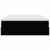 vidaXL Struttura Letto Pouf con Materasso Nero 140x200 cm in Tessuto