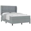 vidaXL Letto a molle con materasso Grigio chiaro 140 x 200 cm Tessuto