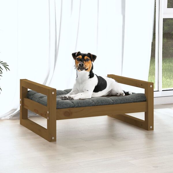 vidaXL Cuccia per Cani ambra 55,5x45,5x28 cm Legno Massello di Pino