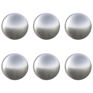 vidaXL Palla Spazzolata 6 pz &Oslash; 7,5 cm Argento Acciaio Inossidabile 201