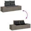 vidaXL Set Divano da Giardino 9 pcs Grigio Poly Rattan