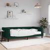 vidaXL Divano Letto con Materasso Verde Scuro 100x200 cm in Velluto