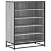vidaXL Scarpiera Grigio Sonoma 75x38x97,5 cm Legno Multistrato Metallo