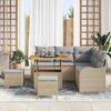 vidaXL Set Divano da Giardino 8 pcs Beige polyrattan