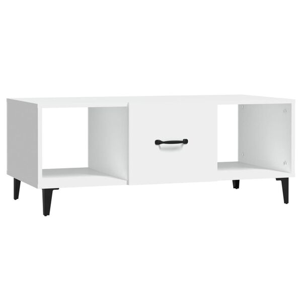 vidaXL Tavolino da Salotto Bianco 102x50x40 cm in Legno Multistrato