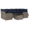 vidaXL Set Divani da Giardino 7 pz con Cuscini Grigio in Polyrattan