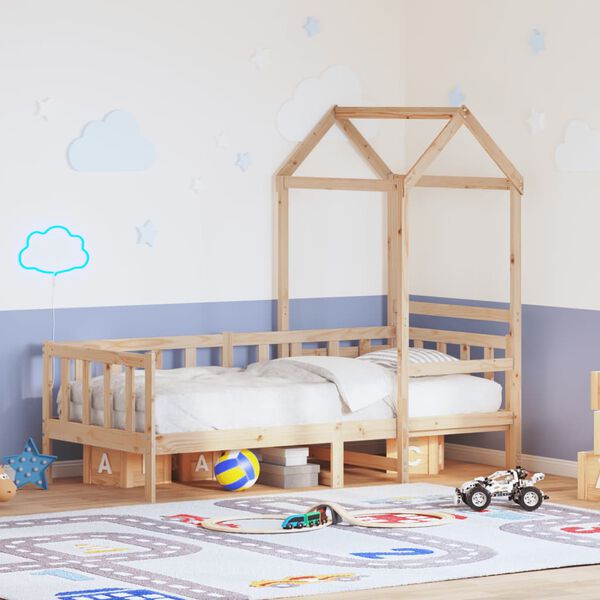 vidaXL Dormeuse con Tetto 80x200 cm in Legno Massello di Pino