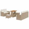 vidaXL Set Divano da Giardino 8 pz 7-Numero di posti Beige e Crema