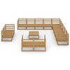 vidaXL Set Divani da Giardino 14 pz in Legno Massello di Pino