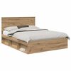 vidaXL Struttura del letto Rovere Artigianale 150 x 200 cm