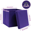 vidaXL Scatole Portaoggetti con Coperchi 10pz Viola 32x32x32cm Tessuto