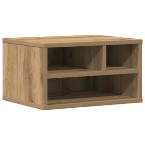 vidaXL Supporto per Stampante Rovere artigianale 40 x 32 x 22,5 cm