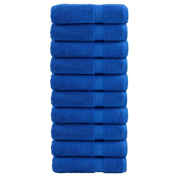 vidaXL Asciugamani da bagno Premium SOLUND 10 pz Blu 100x150 cm 600 g/m&sup2;
