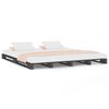 vidaXL Letto a Pallet Grigio 150x200 cm Massello di Pino 5FT King Size