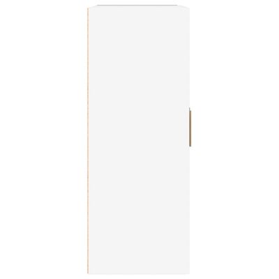 vidaXL Mobile a Parete Bianco Lucido 69,5x32,5x90 cm Legno Multistrato