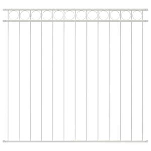 vidaXL Elemento Recinzione ASSEN 170 x 150 cm Acciaio Bianco