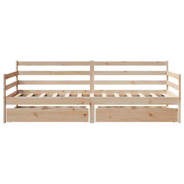 vidaXL Dormeuse con Cassetti Bianca 80x200 cm Legno Massello di Pino