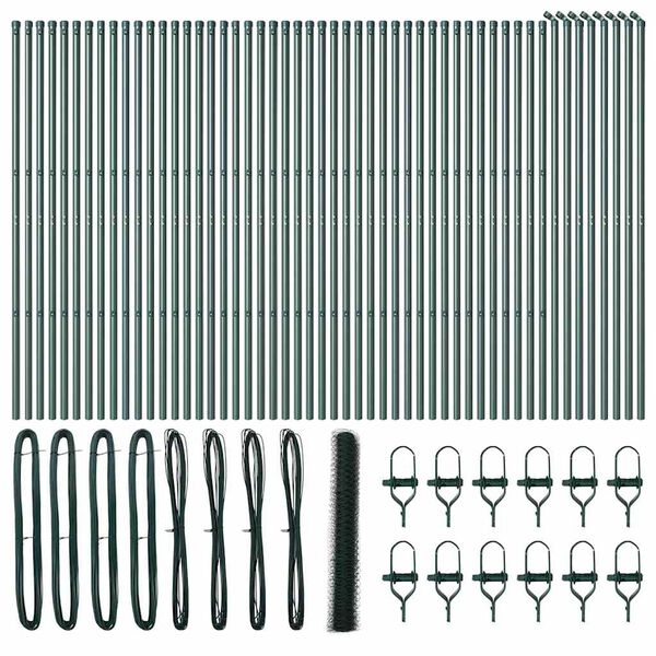 vidaXL Palo della recinzione Verde 100 x 1,4 m (rete 50 mm)