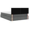 vidaXL Letto con contenitore e LED Grigio scuro 140 x 190 cm