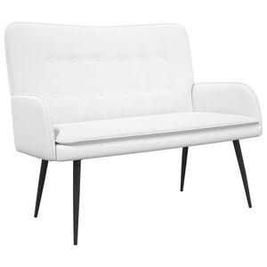 vidaXL Divano a 2 Posti Bianco 115 x 61 x 87 cm Tessuto