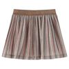 vidaXL Gonna Plissettata da Bambina con Brillantini Marrone e Rosa 92