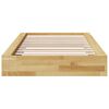 vidaXL Struttura Letto Senza Materasso 75x190 cm in Legno di Rovere