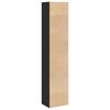 vidaXL Libreria Nera 40x30x189 cm in Legno Multistrato