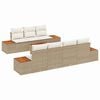 vidaXL Set Divano da Giardino 8 pz Beige Poly Rattan