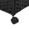 vidaXL Cesto Portabiancheria con Ruote Nero 60x35x60,5 cm Rattan