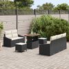 vidaXL Set Divano da Giardino con cuscino 8 pcs Nero e Crema