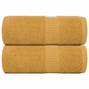 vidaXL Asciugamani FROGN 2 pz Oro 30x30 cm 360 g/m&sup2;