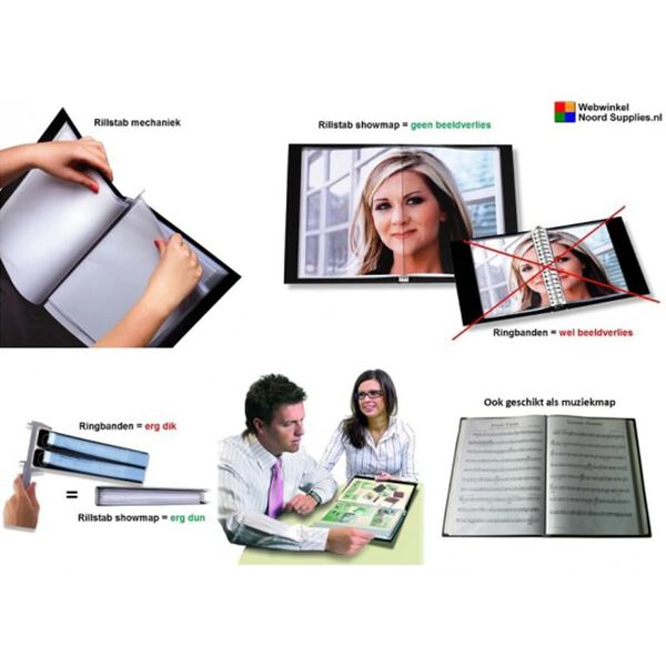 rillstab Portalistini A3 24 Buste Nero