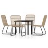 vidaXL Set Mobili da Pranzo per Giardino 3 pz Rovere