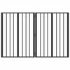vidaXL Cancello per cani 2 pcs Nero 60 x 80 cm Acciaio zincato
