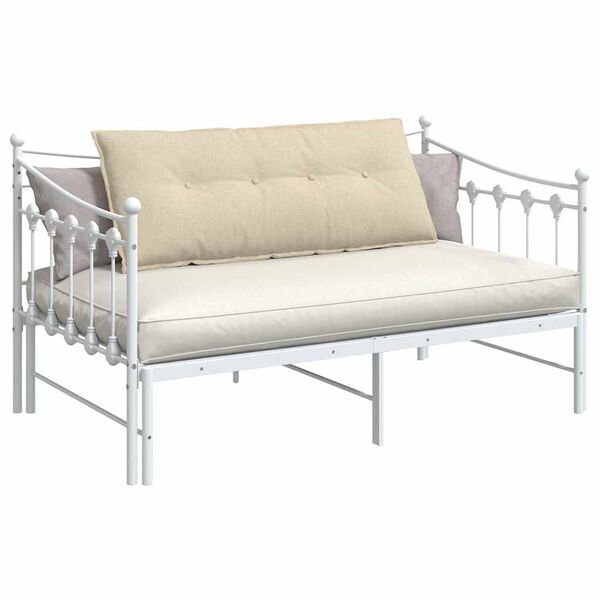 vidaXL Cuscino per Schiena Crema 120 x 19 x 50 cm Tessuto