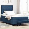 vidaXL Letto a molle con testiera Blu 120 x 200 cm Tessuto