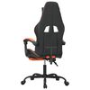 vidaXL Sedia da Gaming Girevole Poggiapiedi Nero Arancione Similpelle
