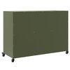 vidaXL Credenza Verde Oliva 100,5x39x72 cm in Acciaio
