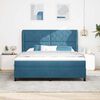vidaXL Letto a molle con materasso Blu Scuro 200 x 180 cm Poliestere