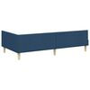 vidaXL Cornice del letto ad angolo Blu 90 x 200 cm Tessuto