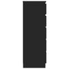 vidaXL Cassettiera Nera 60x36x103 cm in Legno Multistrato