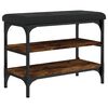 vidaXL Panca Porta Scarpe Rovere Fumo 62x32x47 cm in Legno Multistrato