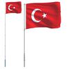 vidaXL Asta e Bandiera Turchia 5,5 m Alluminio